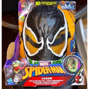 Hasbro Marvel Spider-Man Venom Mask Kids OS NEW Glow In Dark Sounds